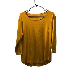Ruby Rd. Orange Top 1X Soft Comfortable Versatile Classic Basic Casual